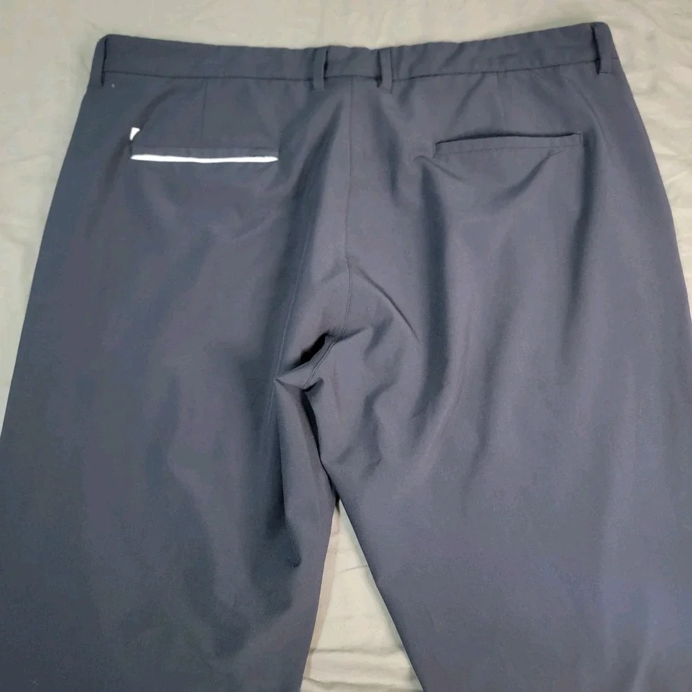 Primo Pants Mens 40x28 Blue Performance Jogger Chino Golf Stretch Zip Ankle